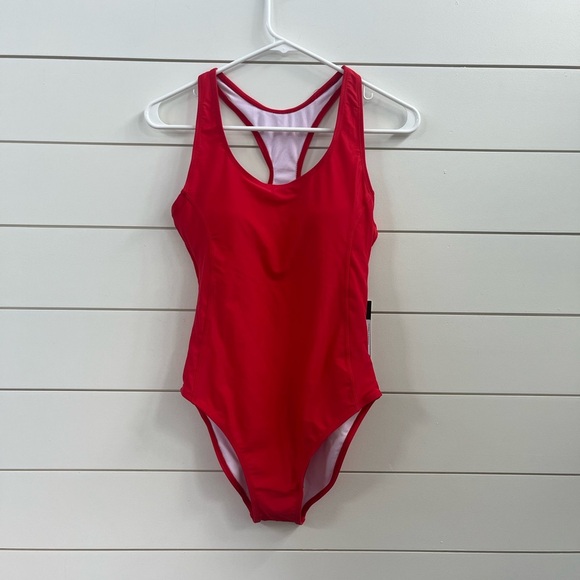 Nicole Miller Red One Piece Swimsuit - Picture 1 of 5